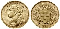 20 franków 1930 B, Berno, typ Vreneli, złoto 6.4