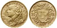 20 franków 1947 B, Berno, typ Vreneli, złoto 6.4