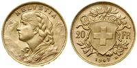 Szwajcaria, 20 franków, 1947 B