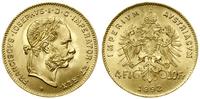 4 floreny = 10 franków 1892, Wiedeń, NOWE BICIE 