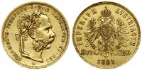 8 florenów = 20 franków 1881, Wiedeń, złoto 6.44