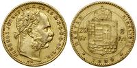 Węgry, 20 franków = 8 forintów, 1888 KB