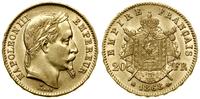 20 franków 1868 BB, Strasbourg, głowa w wieńcu l