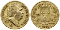 Francja, 20 franków, 1824 A