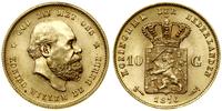 10 guldenów 1876, Utrecht, złoto 6.71 g, próby 9